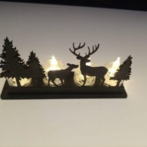 Nature art candle holder  Desktop decoration MDF wood material