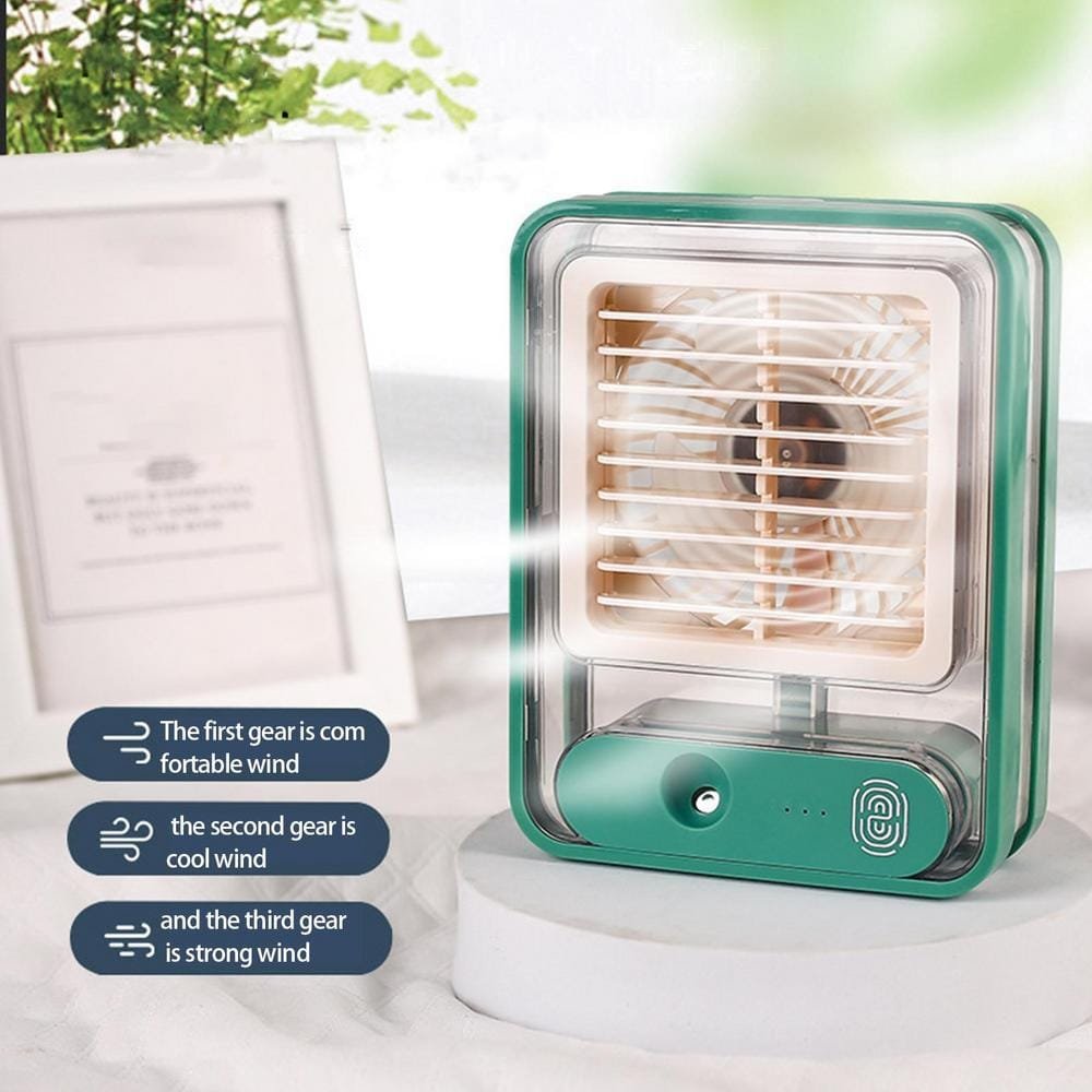 Rechargeable Mini Mist Humidifier Fan Portable Desktop Air Conditioner USB Mini Air Cooler Fan Water Cooling Fan with 3 Speed Spray Humidifier Purifier Indoor,Outdoor (Random Color) - Image 3