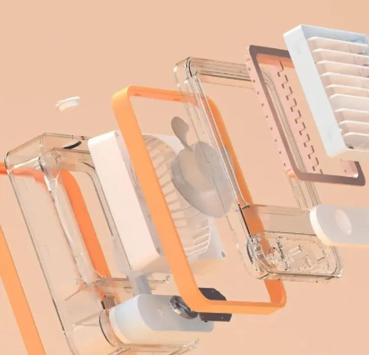 Rechargeable Mini Mist Humidifier Fan Portable Desktop Air Conditioner USB Mini Air Cooler Fan Water Cooling Fan with 3 Speed Spray Humidifier Purifier Indoor,Outdoor (Random Color) - Image 4