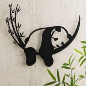 Panda Wall art decorations for Panda Lover Gift, Metal Wall Decor for Animal Lover Gift