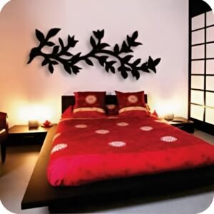 Leafs wall art Wall decoration sticker MDF wood Material