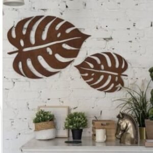 Leaf  art  Wall decoration sticker MDF Wood Material