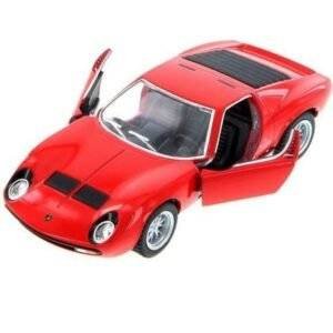Official licenced Lamborghini Miura P-400 (Red)  Metal Pull Back Model Car