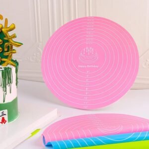 Silicone Dough Mat 30cm Baking Mat For Cake with Size Non-stick High Temperature Resistant Bake Tool (Random Color)