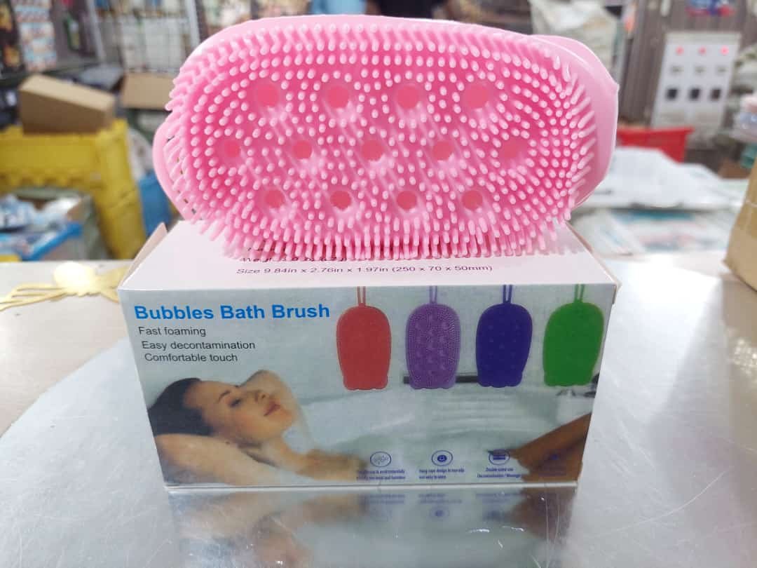 silicone soap bath massage / Bath Body Brush Silicon Bath Brush (random color) - Image 2