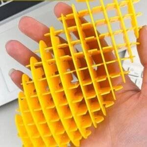 3D Printing Decompression Stretch Mesh Toy | 3D Print Design Fidget Gadget Magic Worm Anti-Stress ADHD Pineapple Carrot Stress Relief EDC Elastic Toy for Kid Fidget Toys Adults Worm Toy for Kids Adults,Students (Random color)