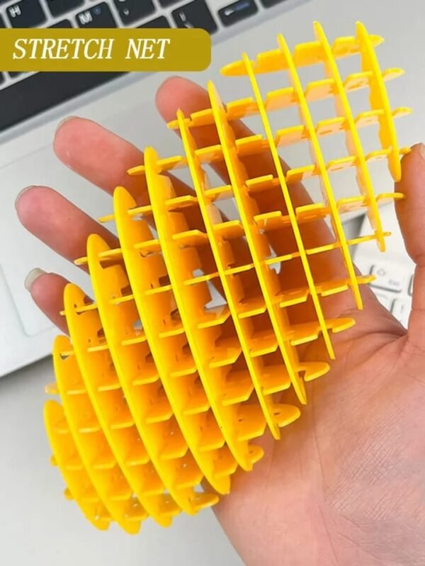3D Printing  Decompression Stretch Mesh Toy | 3D Print Design Fidget Gadget Magic Worm Anti-Stress ADHD Pineapple Carrot Stress Relief EDC Elastic Toy for Kid Fidget Toys Adults Worm Toy for Kids Adults,Students (Random color)