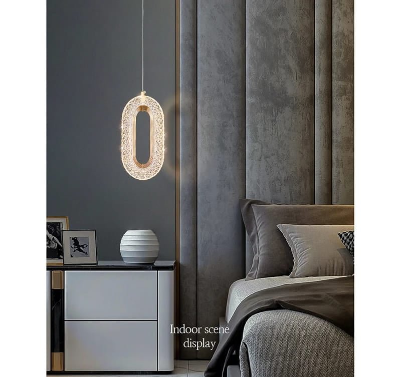 LED Hanging Lamp in Modern and Elegant Nordic Design Decorative Lighting Fixture, Ideal for a Kitchen, Dining Room or Bedroom | Pendant Light Led Decoration Energy Saving Modern Style Warm Light