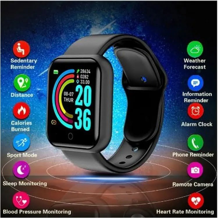 D20 Bluetooth Smart Band (Black) - Image 3