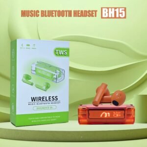TWS BH15 music wireless Bluetooth ear buds | Transparent Wireless Bluetooth earphones, earbuds, headset for Men and women (Random color)