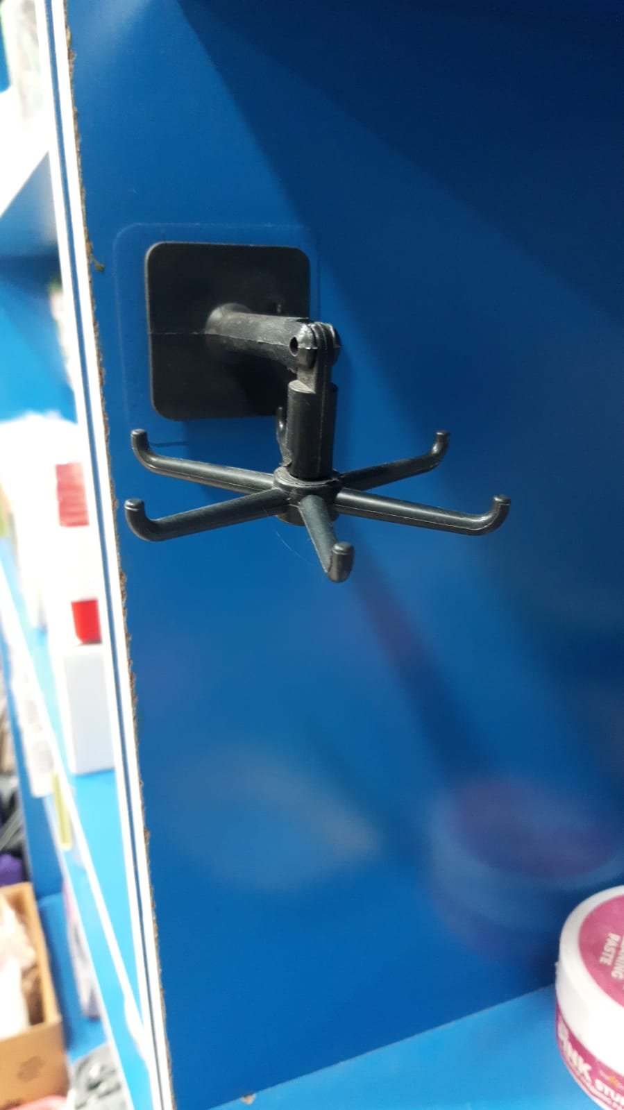 Kitchen Tools Spoon Holder Stand 360 Degrees Rotated Punch-Free kitchen Spoon Rack Wall Hanging Kitchen Utensils Jewelry Rotating Hook Spoon Hook For Kitchen - 1Pc - Image 2