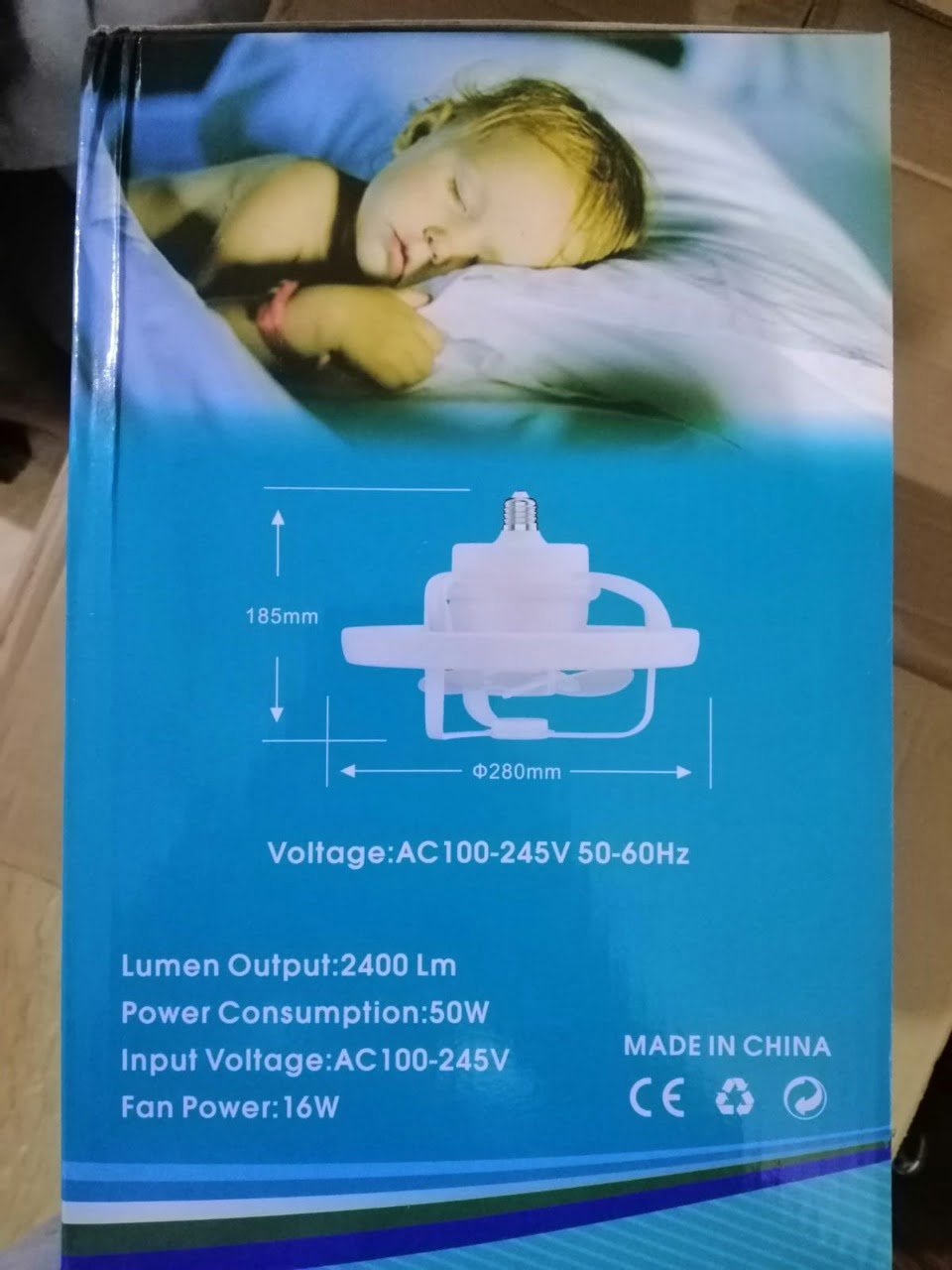 360° Rotating Socket Ceiling Fan with Light and Remote - Image 4