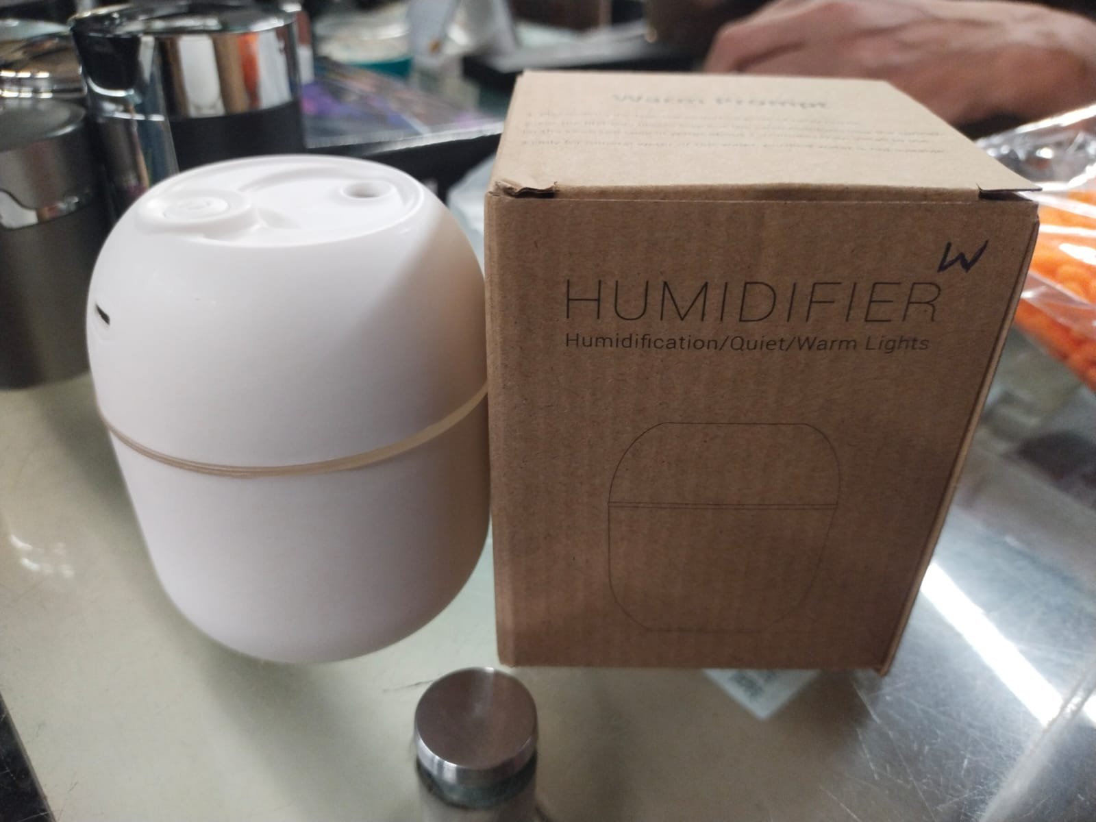 Humidier with Warm LED Outline USB Portable Air Humidifier Essential Oil Diffuser Modes Auto Off With LED Light For Home Car Mist Maker Face Steamer Car Air Fresheners - Image 6