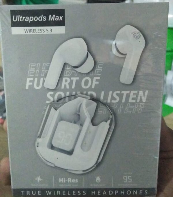 Air31 ultrapods max earbuds TWS Wireless 5.3 Earbuds With Digital Display (random color) - Image 12
