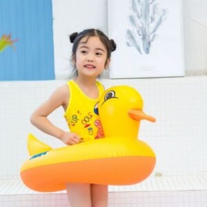 Duck Baby Floats Tube, Inflatable Duck Pool Float, Baby Floating Seat, Children Swim Ring, Kids Inflatable Floats, Yellow Duck Seat Boat for Toddler