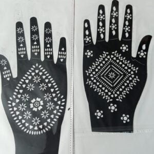 Pair Mehndi Stickers , Henna Mehndi Stencils (random design)