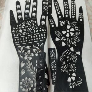 Pair Mehndi Stickers long wrist covarage and extra patches for long mehndi designs mehndi sticker (random design)