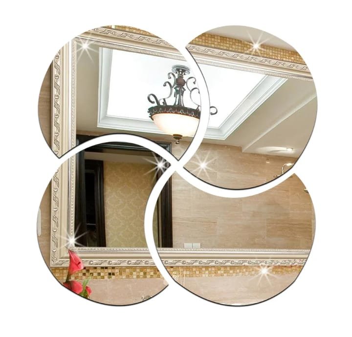 Acrylic mirror wall decoration sticker Silver color - Image 2