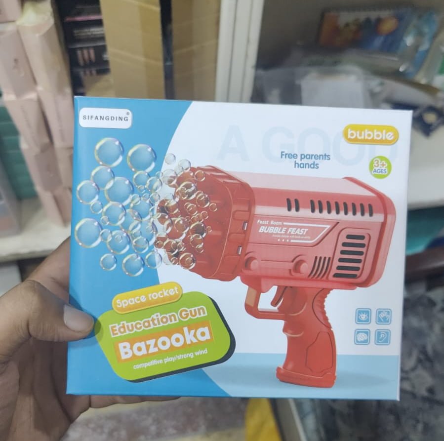 36 hole bazooka bubble Water gun | Bazooka Water Bubble Gun Toy for Kids, toddlers | Out door Fun Water Spray Gun (Random color) - Image 3