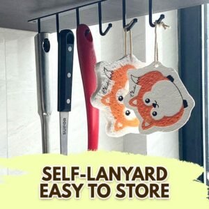 Cartoon Compressed Wood Pulp sponge | Magic Cartoon Animals Compressed Wood Pulp Sponge Kitchen Oil Removing Non-stick Cloths Dish washing Sponge (Random Character)