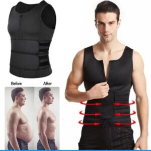 Seamless Men Body Shaper Vest Waist Trainer Double Belt Sweat Corset Top Fitness Burn Abdomen Slimming Shapewear Correct Posture