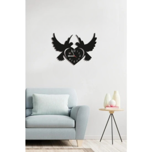 Loving Birds Wooden Wall Clock
