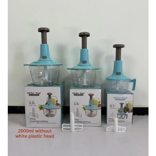 Manual Food Chopper, Multifunctional Vegetable Cutter, Speedy Chopper, Hand Press Manual Speedy Chopper, Multifunctional Vegetable Cutter - 2L - Image 6