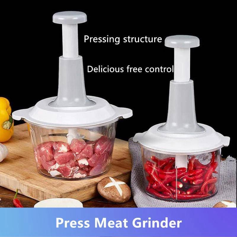 Manual Food Chopper, Multifunctional Vegetable Cutter, Speedy Chopper, Hand Press Manual Speedy Chopper, Multifunctional Vegetable Cutter - 2L - Image 5