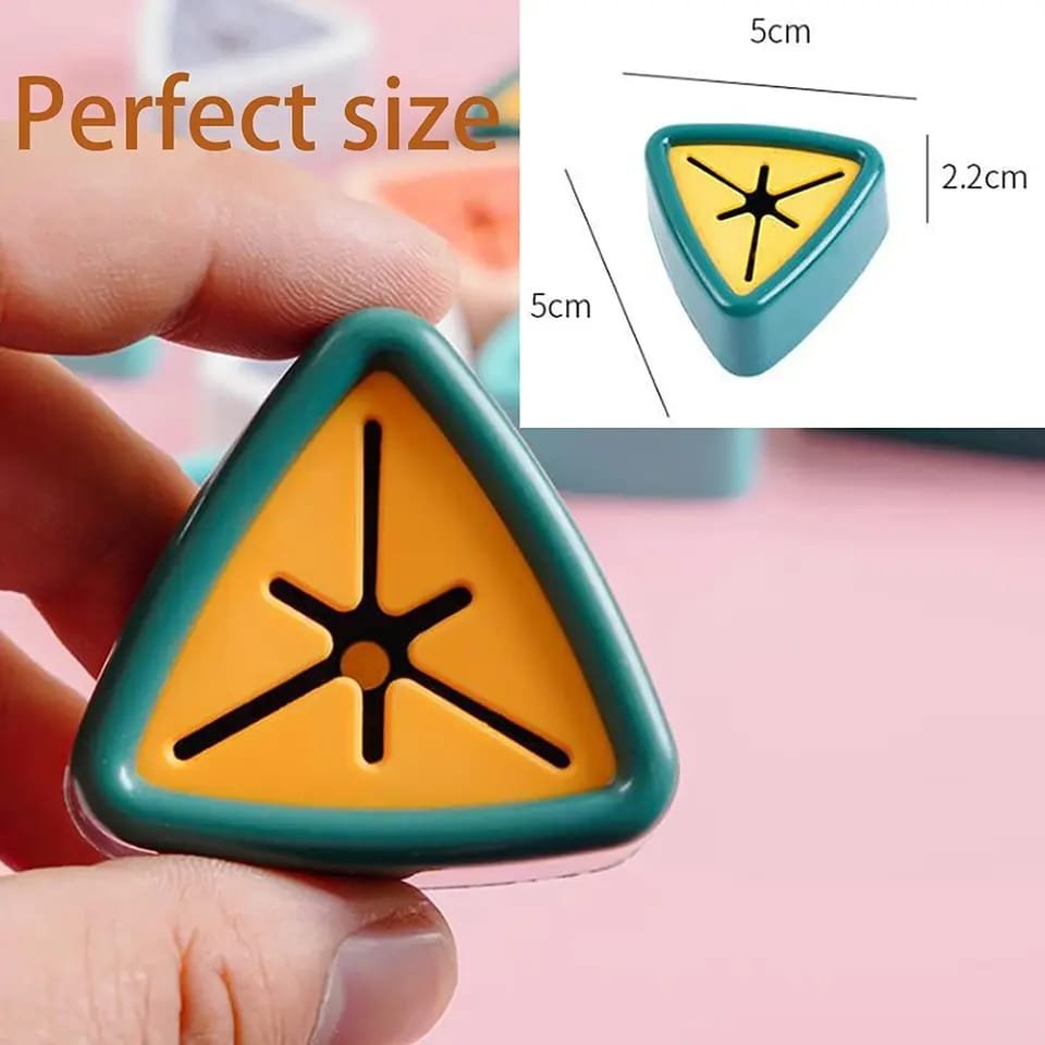 (Pack of 4) Towel And Rag Storage Plug Punch Free Towel Plug Holder Kitchen Bathroom Triangle Towel Plug Holder/ Bathroom Organizer Self Adhesive Wall Mount Push in Hook (Random color) - Image 2