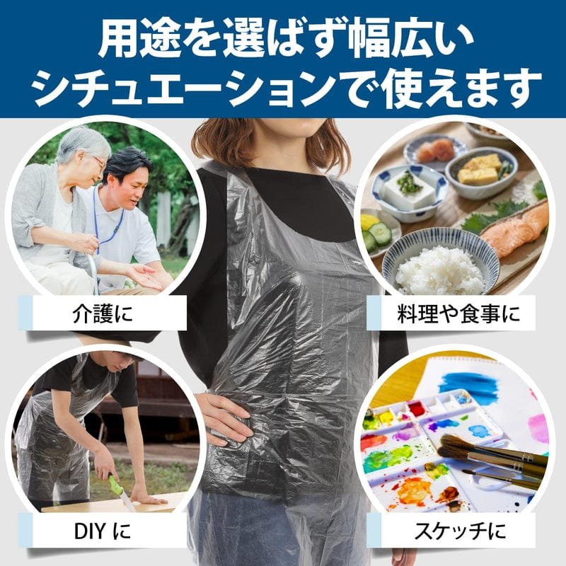 Pack Of 10 Disposable Aprons Clear Plastic Housework Approne Waterproof Gowns | disposable aprons for unisex - Image 5