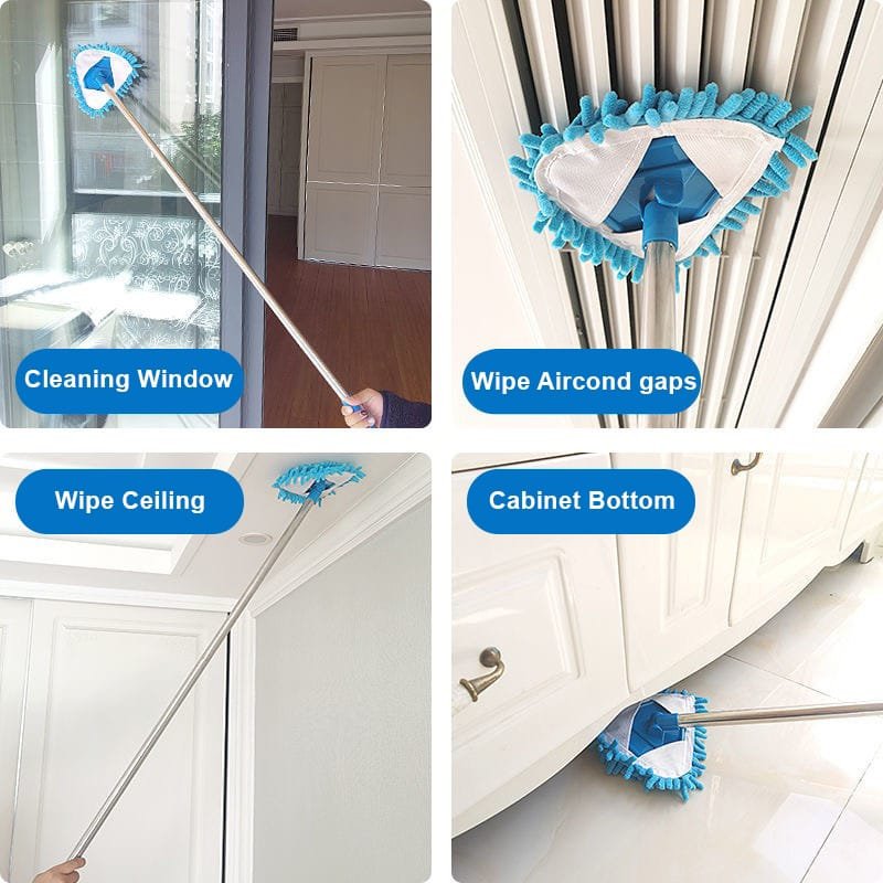 Adjustable Mini Duster | 180 Degree Flexible Triangle Mop (Random colors) - Image 4