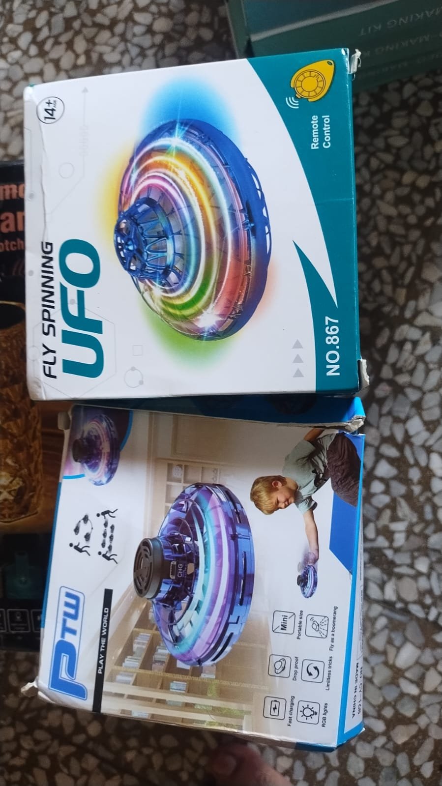 Flying Spinner With LED Light, Drone for Kids Hand Operated Mini Drones for Kids, UFO Magic Toy Indoor & Outdoor Game(random color) - Image 2