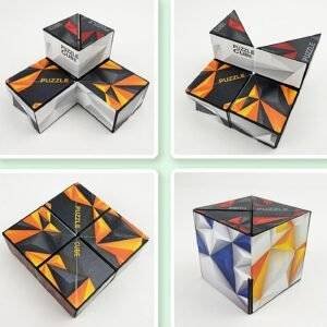 Puzzle Cube Toy - 3D Magic Cube Anti Stress Puzzle Infinity Magic Cube | Fidget Toy Puzzle Cube Antistress Adults & Kids (Random puzzles)