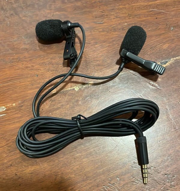 Clip on Double microphone 3.5mm | Mic with 3.5mm Headphone Output Jack for iPhone iPad Android Smartphone DSLR Camera Computer PC Laptop - Image 2