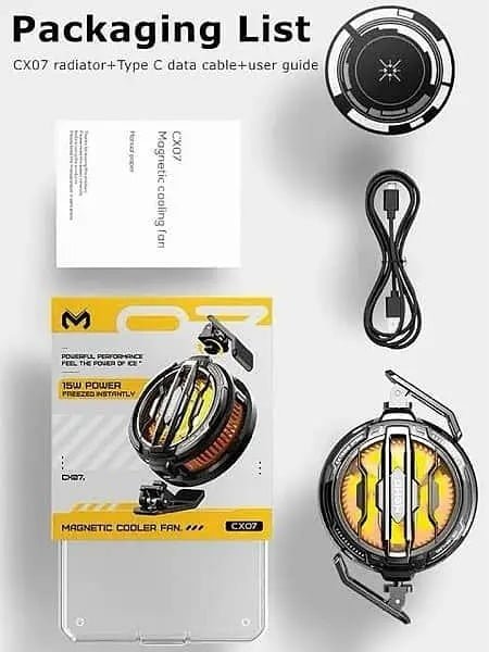 CX07 mobile phone radiator | Mobile Cooling Rediator Fan - 15W Semiconductor Radiator - Magnatic Cooling Fan Universal Phone Cooling Fan - Image 5