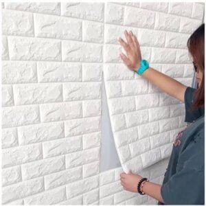 3D Wall Stickers Faux Brick White Brick  | Bedroom Home Decor Waterproof Self Adhesive Living Room Wallpaper