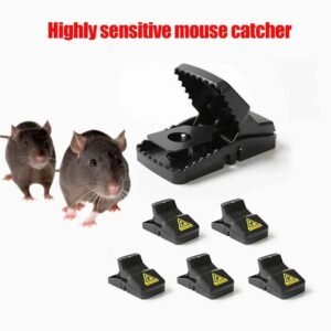 Best Seller Pest Control Catcher Automatic Spring Reusable Plastic Black Rat Mice Mouse Traps