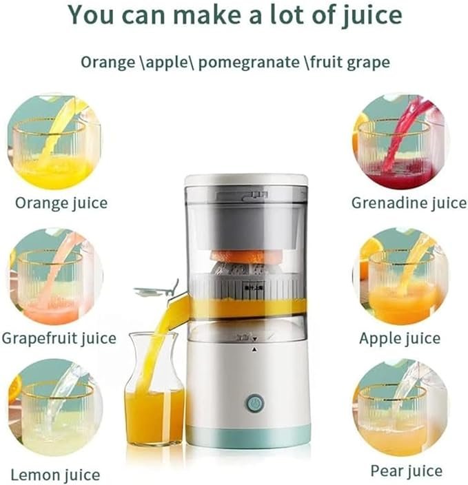 Portable Electric Citrus Juicer Hands-Free Rechargeable Orange Lemon Grapefruit Juicer Easy to Clean Juicer Machine | Orange, Lemon Juicer and Squeezer | Juice Extractor | Juice Blender - Image 5