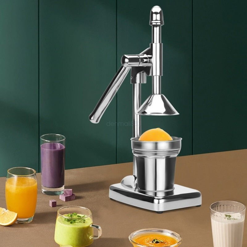Manual Juicer, Stainless Steel Hand Press Citrus Presser with Stainless Steel Cup, Portable Countertop Juice Squeezer for Lemon - Image 3