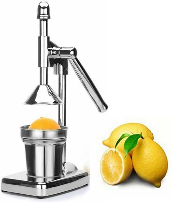 Manual Juicer, Stainless Steel Hand Press Citrus Presser with Stainless Steel Cup, Portable Countertop Juice Squeezer for Lemon - Image 7