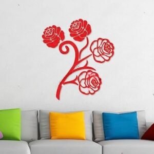 Rose Flower Acrylic Wall Sticker