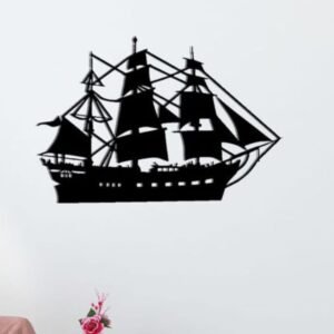 Ship Wall sticker Wall decoration 16 inch size Wooden material