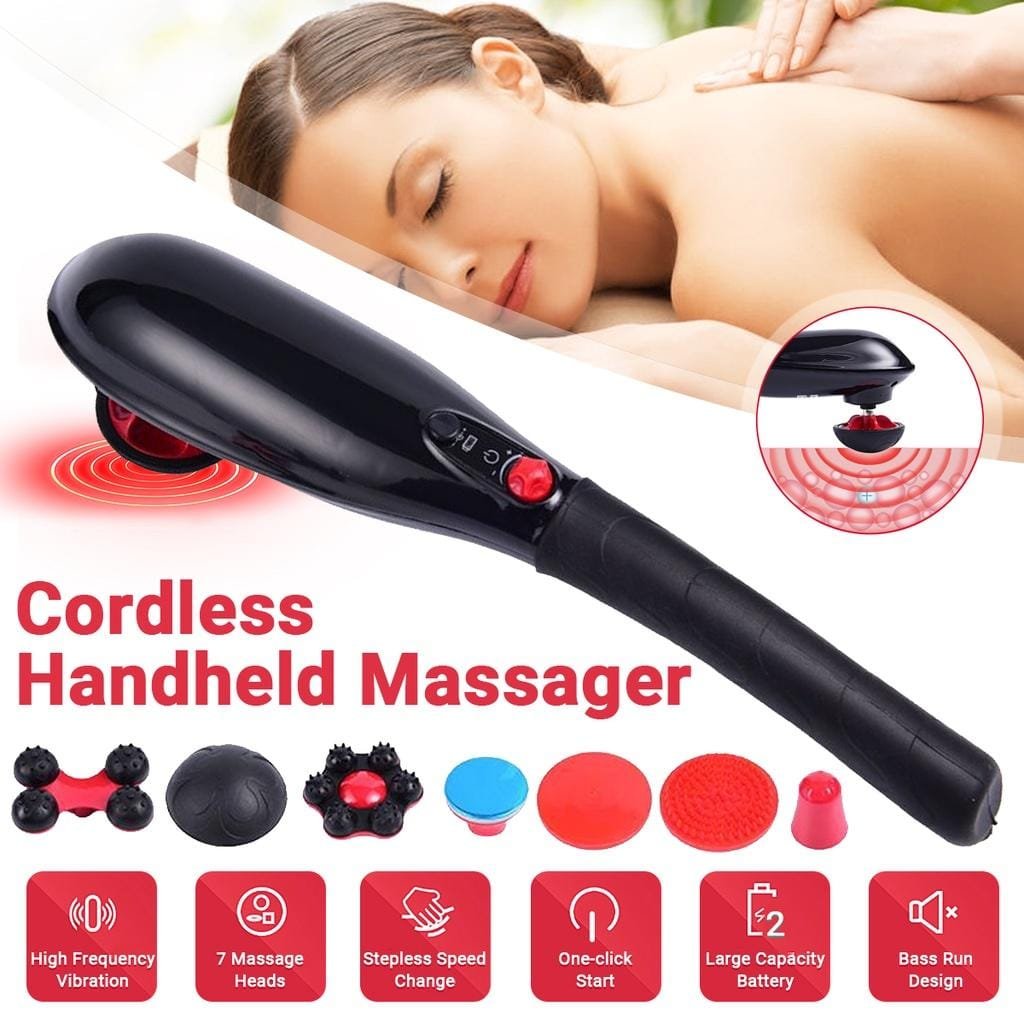 Blue idea Rechargeable Cordless Massager with different heads | Deep Massager for Muscles Neck Cordless Electric Body Massager - Image 5