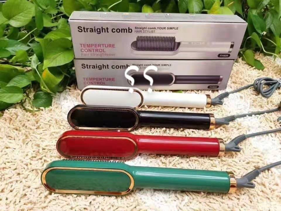 Hair Straightener Hair Brush | brush straightener | Hair styling | Hair Beauty Tool | Straight , curl different styling hair Brush | Random color. - Image 6