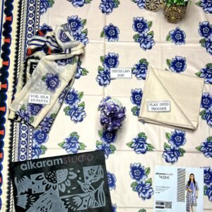 Alkaram Lawn 3 PIECES (Suite Code: 102 )
