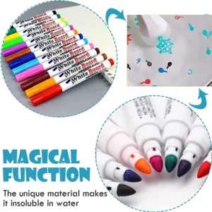 Magical Water Painting Pen, 8 Colors Magic Floating Ink Pen With Spoon, Painting Floating Marker Pens For Kids - 8 Pcs Set Marker