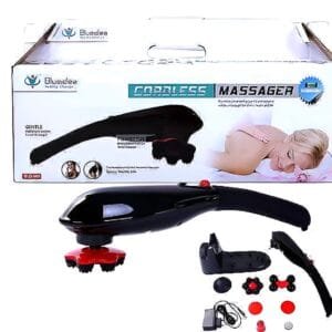 Blue idea Rechargeable Cordless Massager with different heads | Deep Massager for Muscles Neck Cordless Electric Body Massager