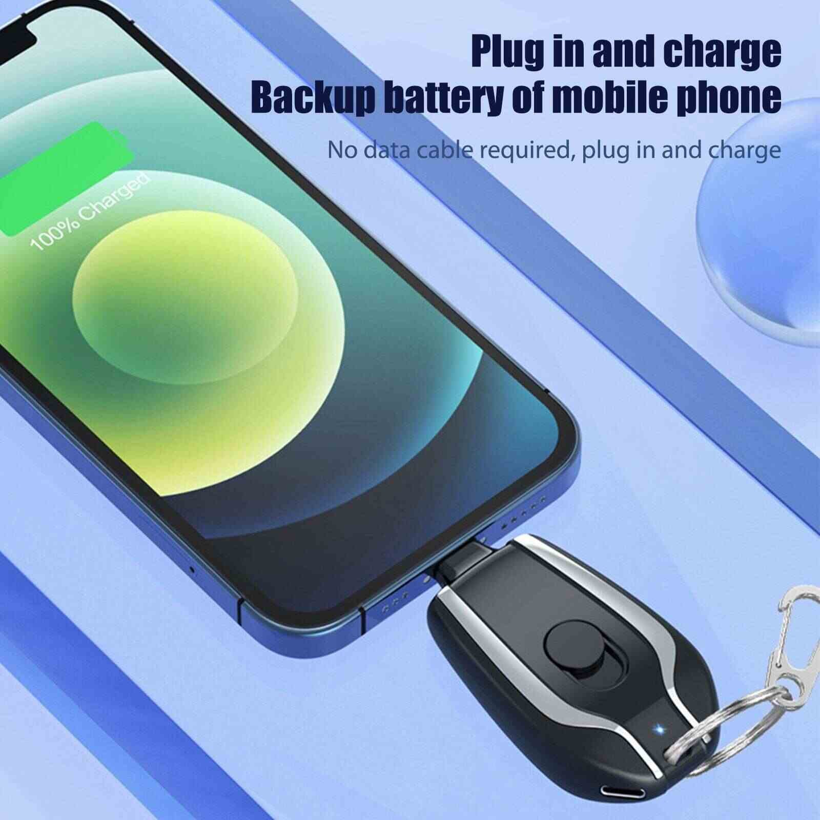 Keychain Portable Charger, Mini Power Emergency Pod Key Ring Cell Phone Charger, Ultra-Compact External Fast Charging Power Bank |(random color ) - Image 7