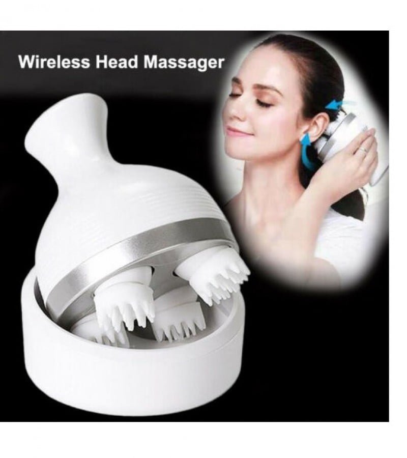 Scalp Massager, Electric Meridian Massage with 4 Moveable Massage Cluster, Rechargeable Portable Washable Head Massager to Relieve Fatigue and Hair Loss - Image 7