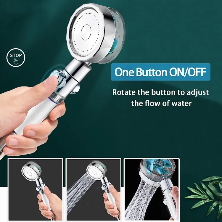 High Pressure Shower Heads Turbo Spa Massage Shower Head | Pressurized Shower Head Turbine Shower - Image 7
